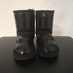 Black Sequin Boots